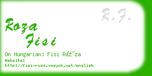 roza fisi business card